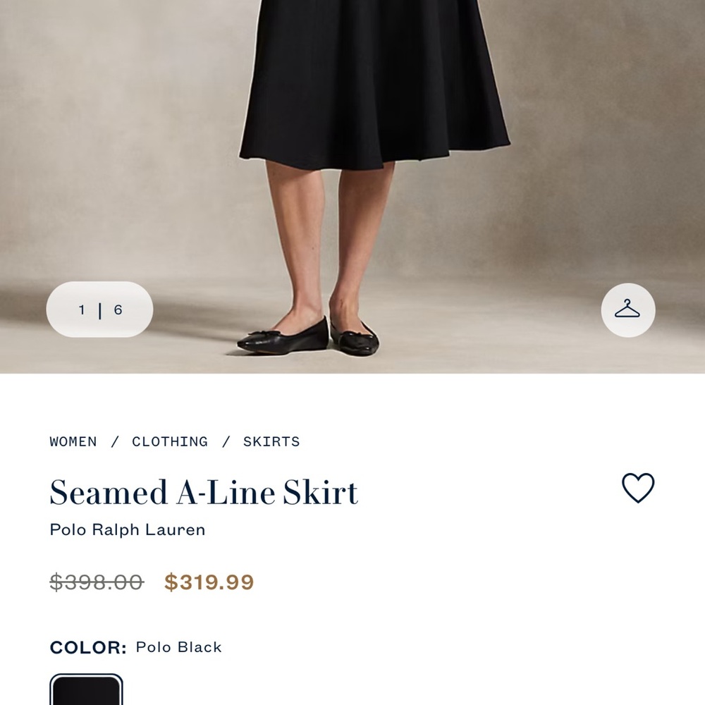 Ralph Lauren Black Linen Skirt - Picture 7 of 7